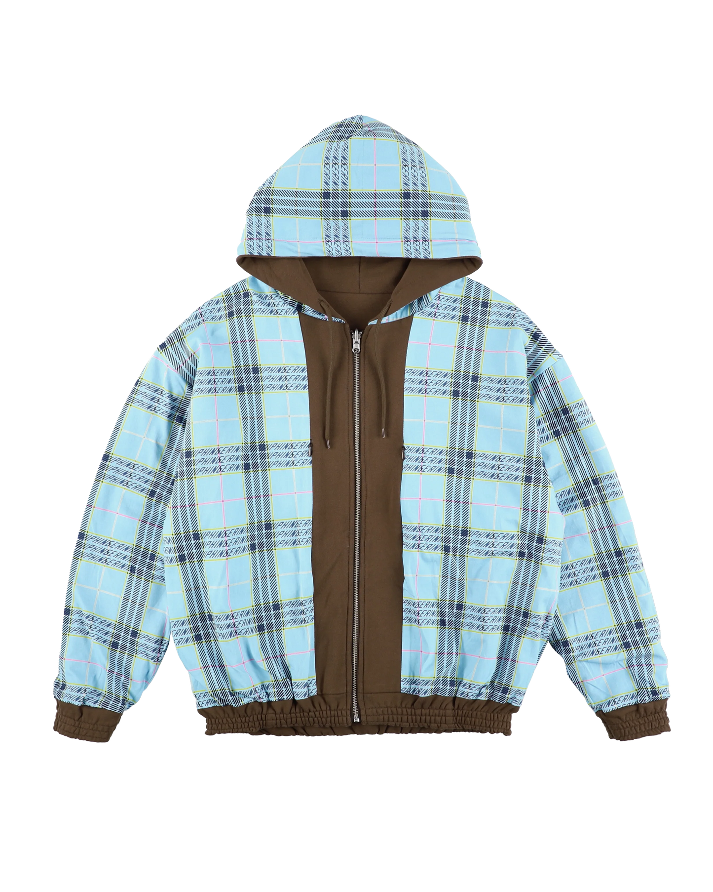 REVERSIBLE ZIP HOODIE ORIGINAL PLAID(BROWN)