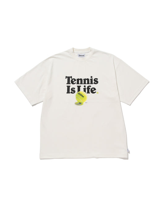TENNIS IS LIFE TEE(WHITE)
