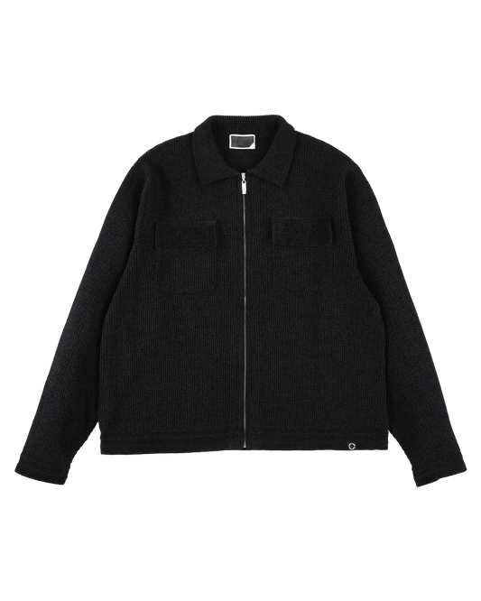 CORDY KNIT JACKET LIGHT (BLACK)