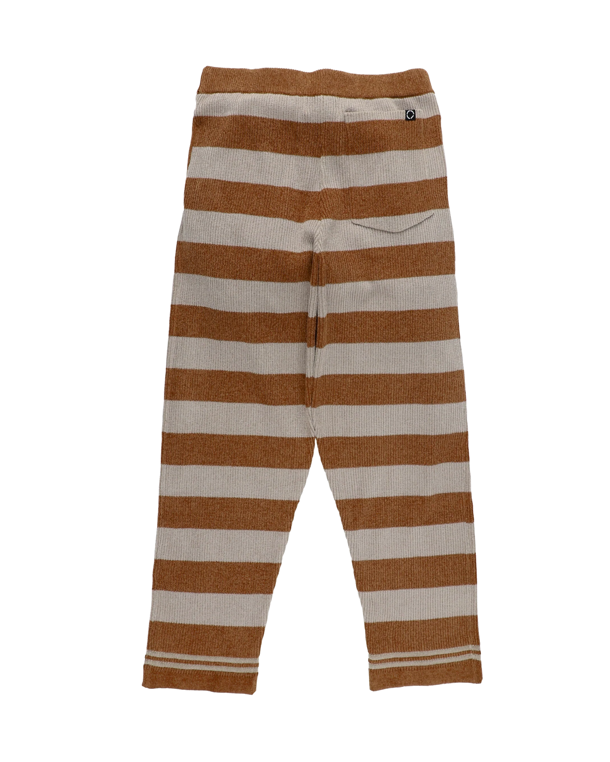 CORDY KNIT PANTS STRIPE (GRAY × BROWN)