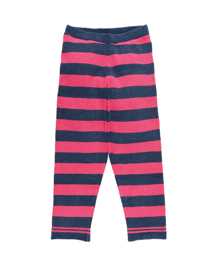 CORDY KNIT PANTS STRIPE (PINK × NAVY)
