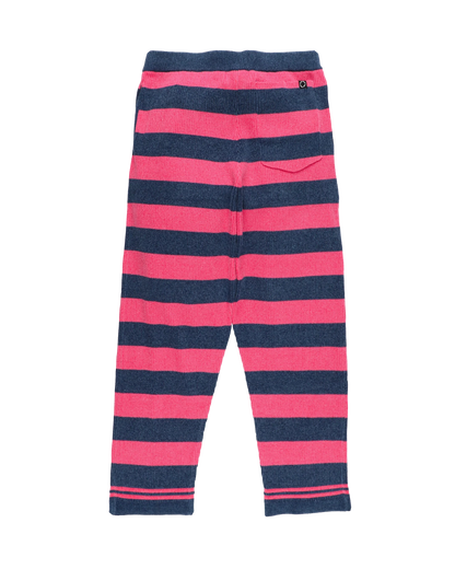 CORDY KNIT PANTS STRIPE (PINK × NAVY)
