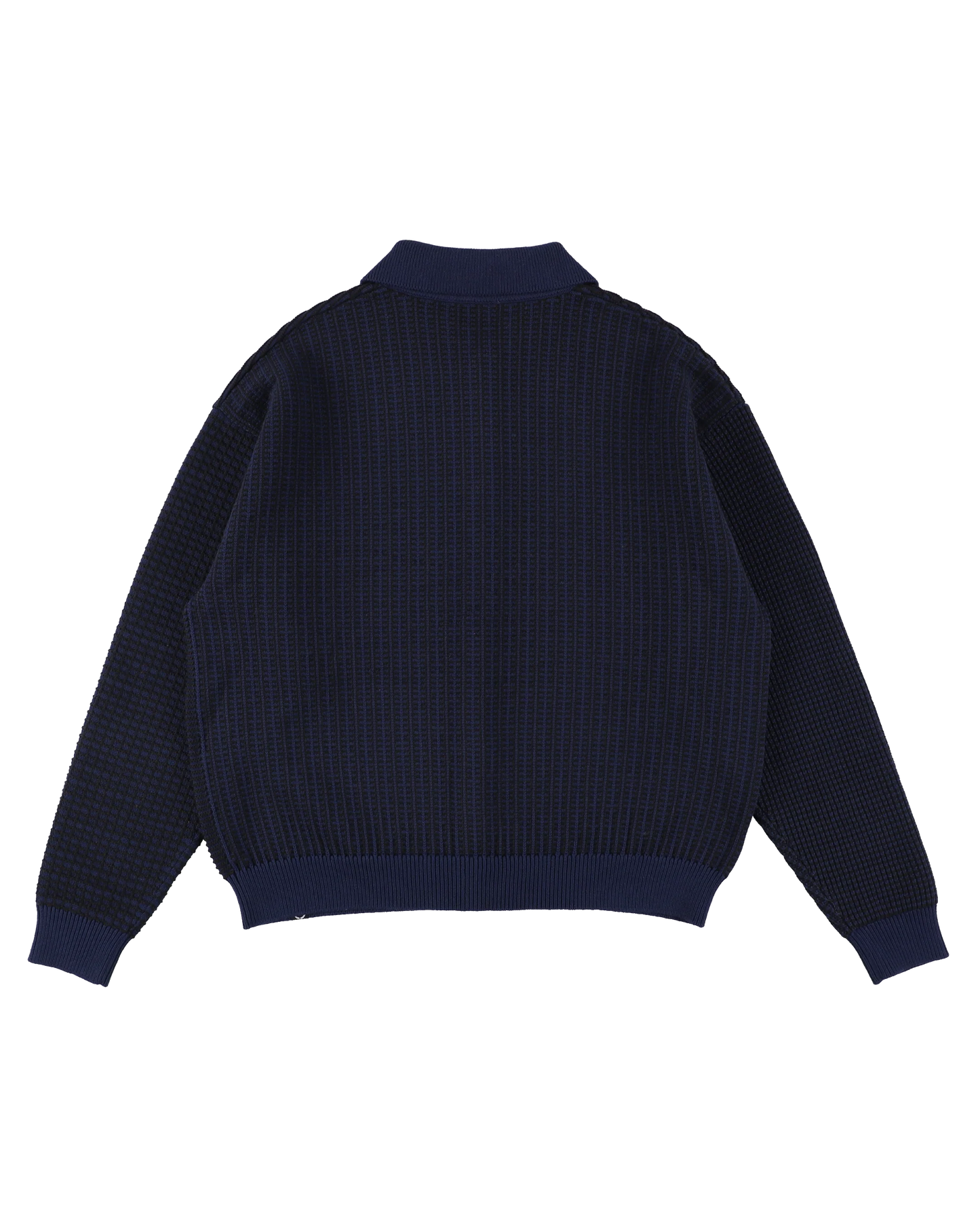 MULTI KNIT SHIRT JACKET (NAVY×BLACK)