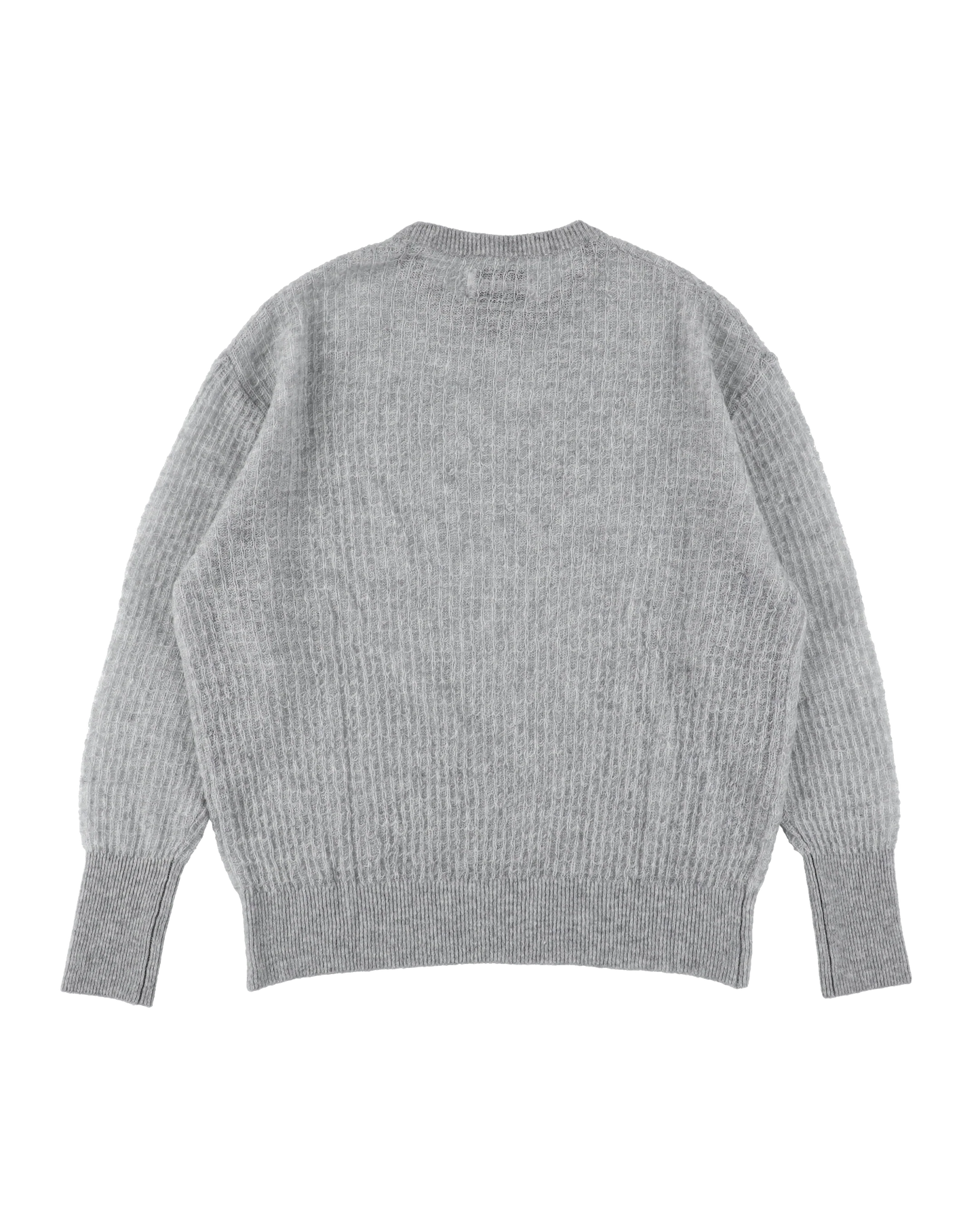 AIRY MERINO WAFFLE SWEATER (GRAY)