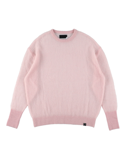 AIRY MERINO WAFFLE SWEATER (PINK)