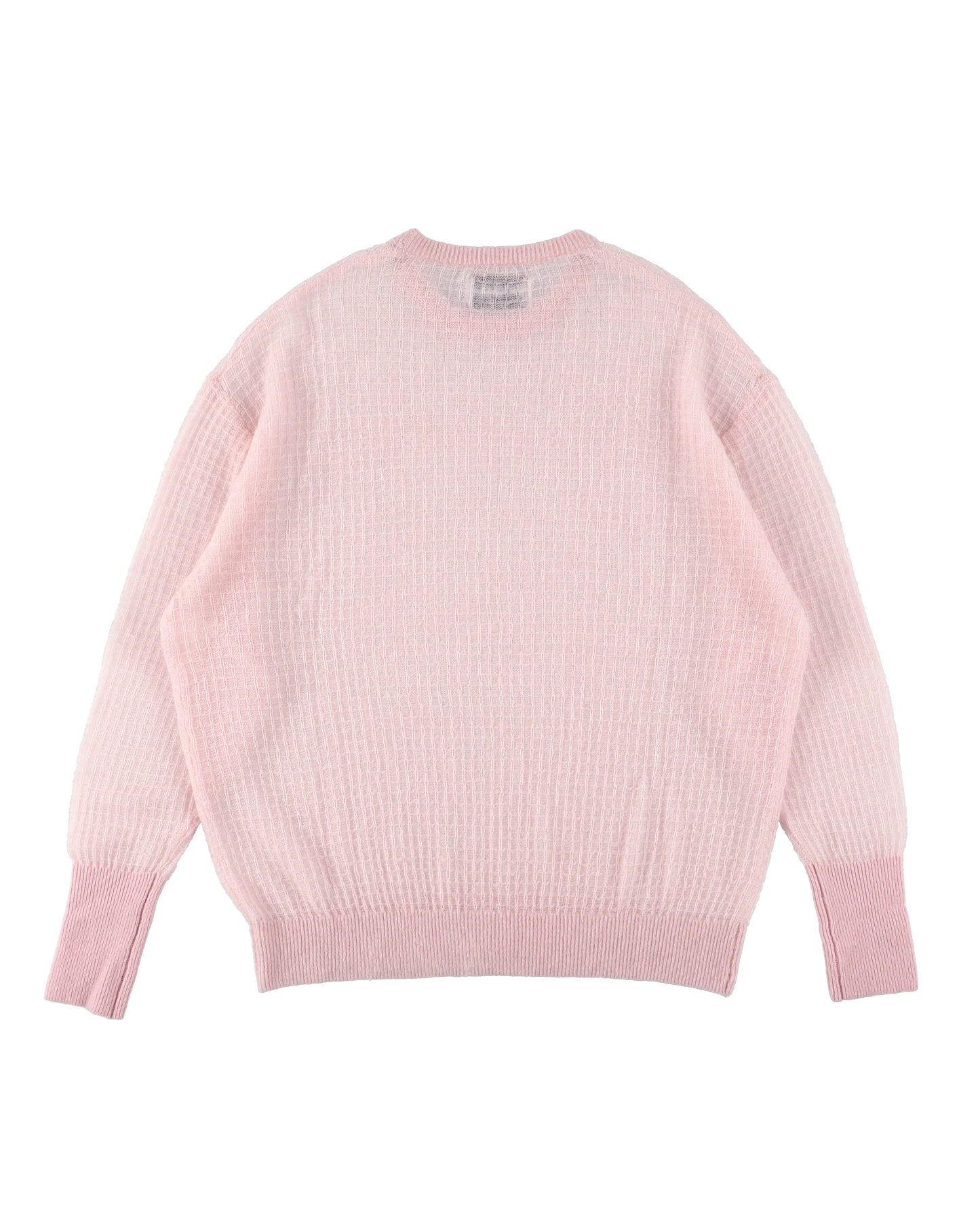 AIRY MERINO WAFFLE SWEATER (PINK)