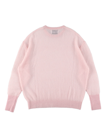 AIRY MERINO WAFFLE SWEATER (PINK)