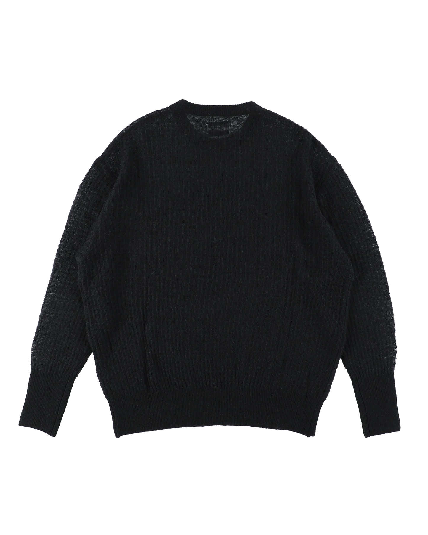 AIRY MERINO WAFFLE SWEATER (BLACK)