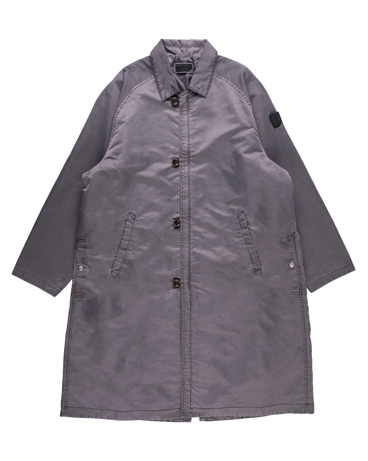 LOOP FRONT NYLON COAT (CHARCOAL)