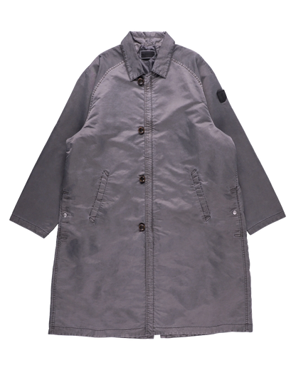 LOOP FRONT NYLON COAT (CHARCOAL)