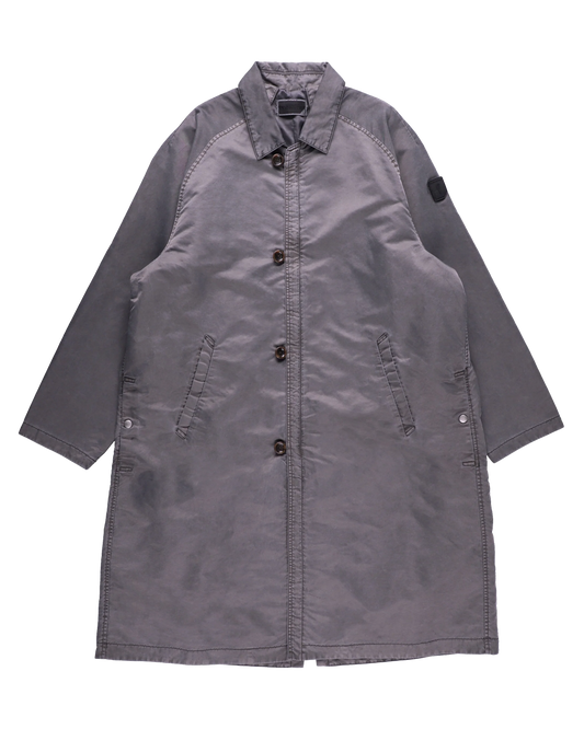 LOOP FRONT NYLON COAT (CHARCOAL)