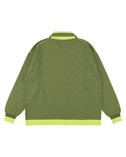 STRIPE KNIT SHIRT LIME (YELLOW x BLACK)