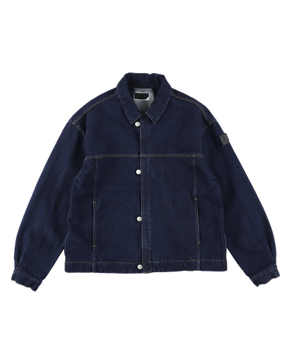 LOOP FRONT DENIM JACKET (NAVY)