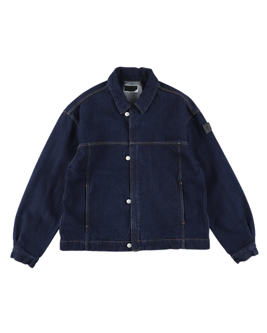 LOOP FRONT DENIM JACKET (NAVY)