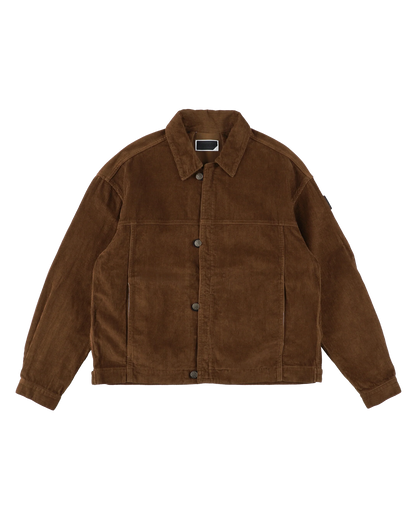 LOOP FRONT CORD JACKET (BROWN)