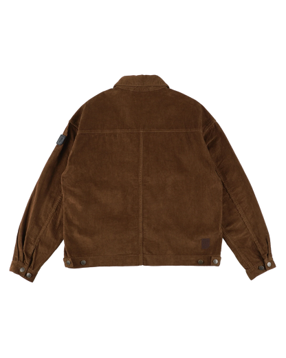 LOOP FRONT CORD JACKET (BROWN)