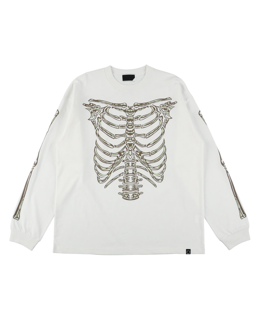 BONES L/S TEE (WHITE)