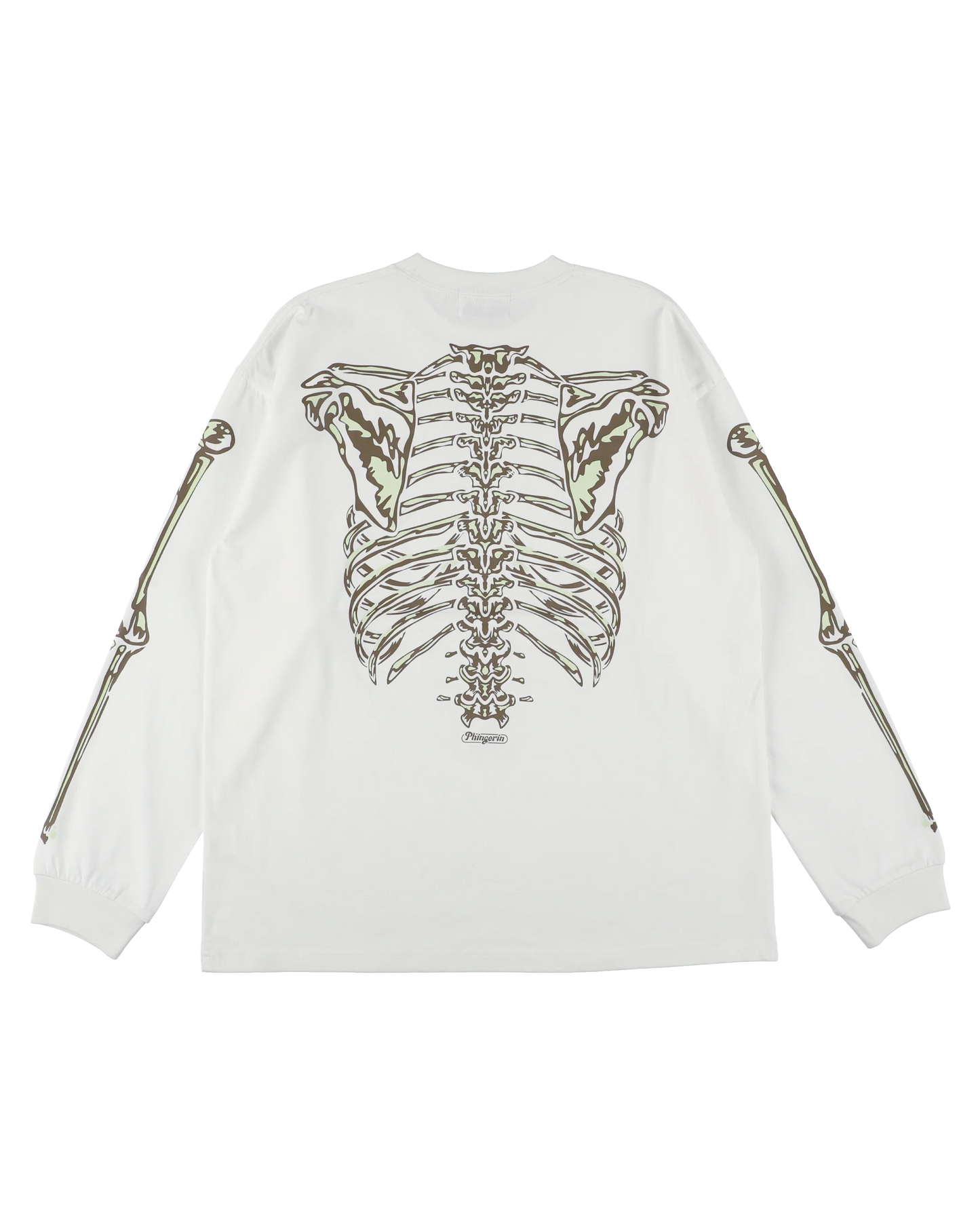BONES L/S TEE (WHITE)