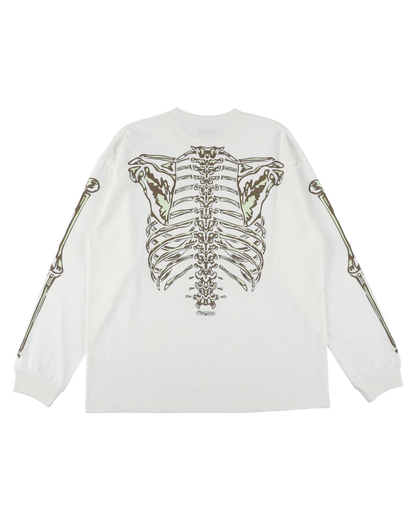 BONES L/S TEE (WHITE)