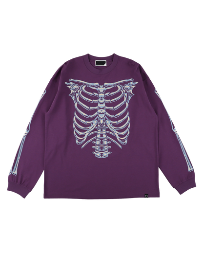 BONES L/S TEE (PURPLE)