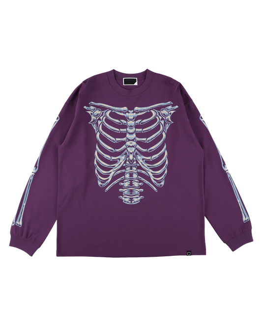 BONES L/S TEE (PURPLE)