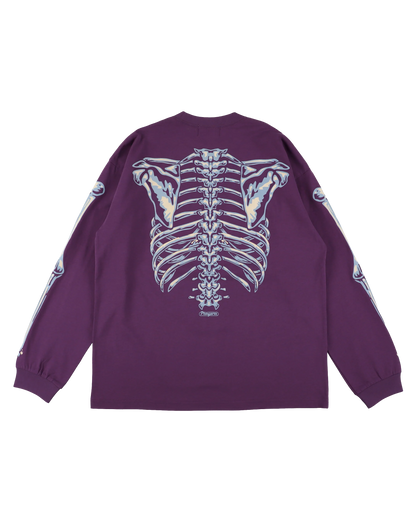 BONES L/S TEE (PURPLE)