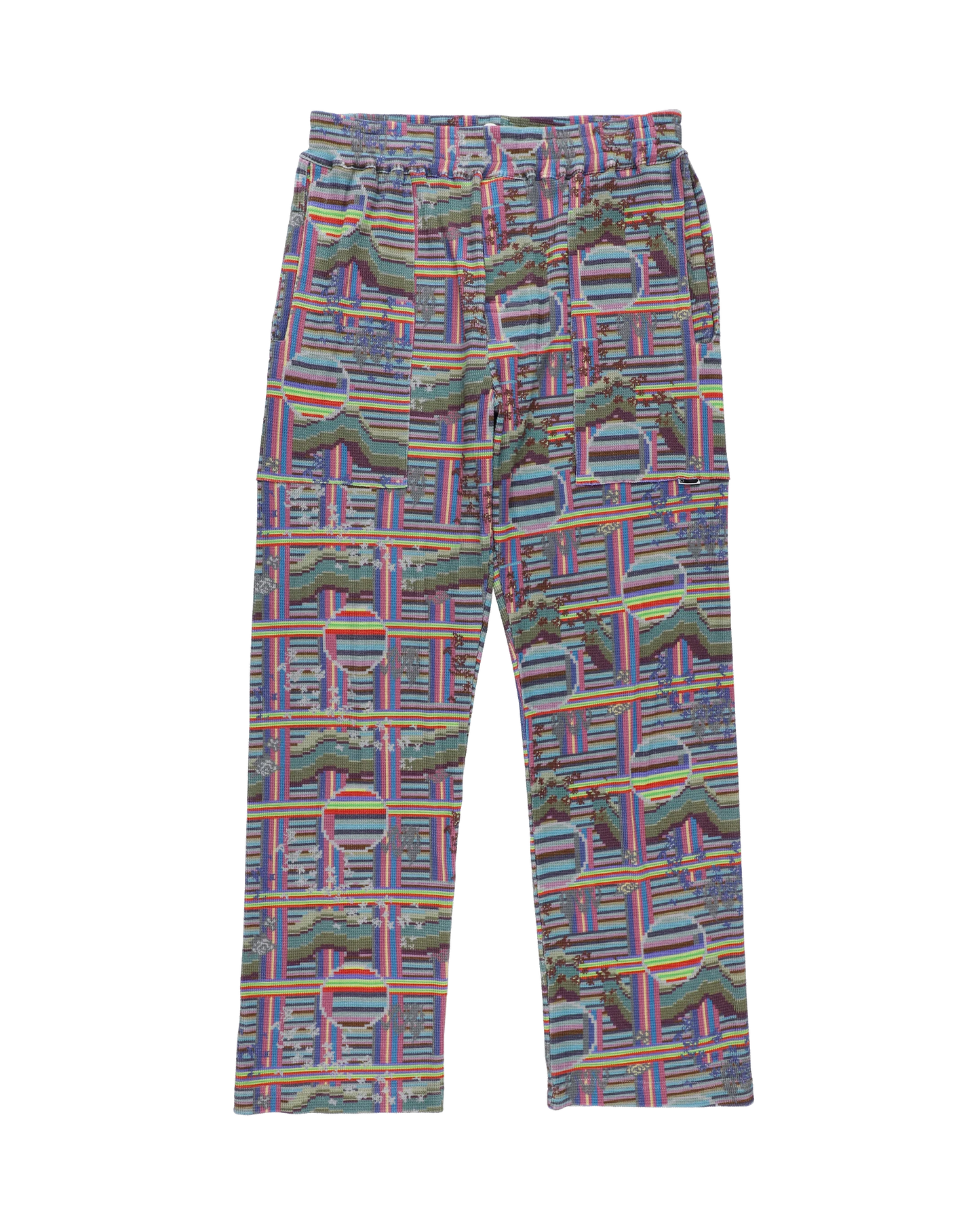 BORDER WAFFLE PANTS (RAINBOW)
