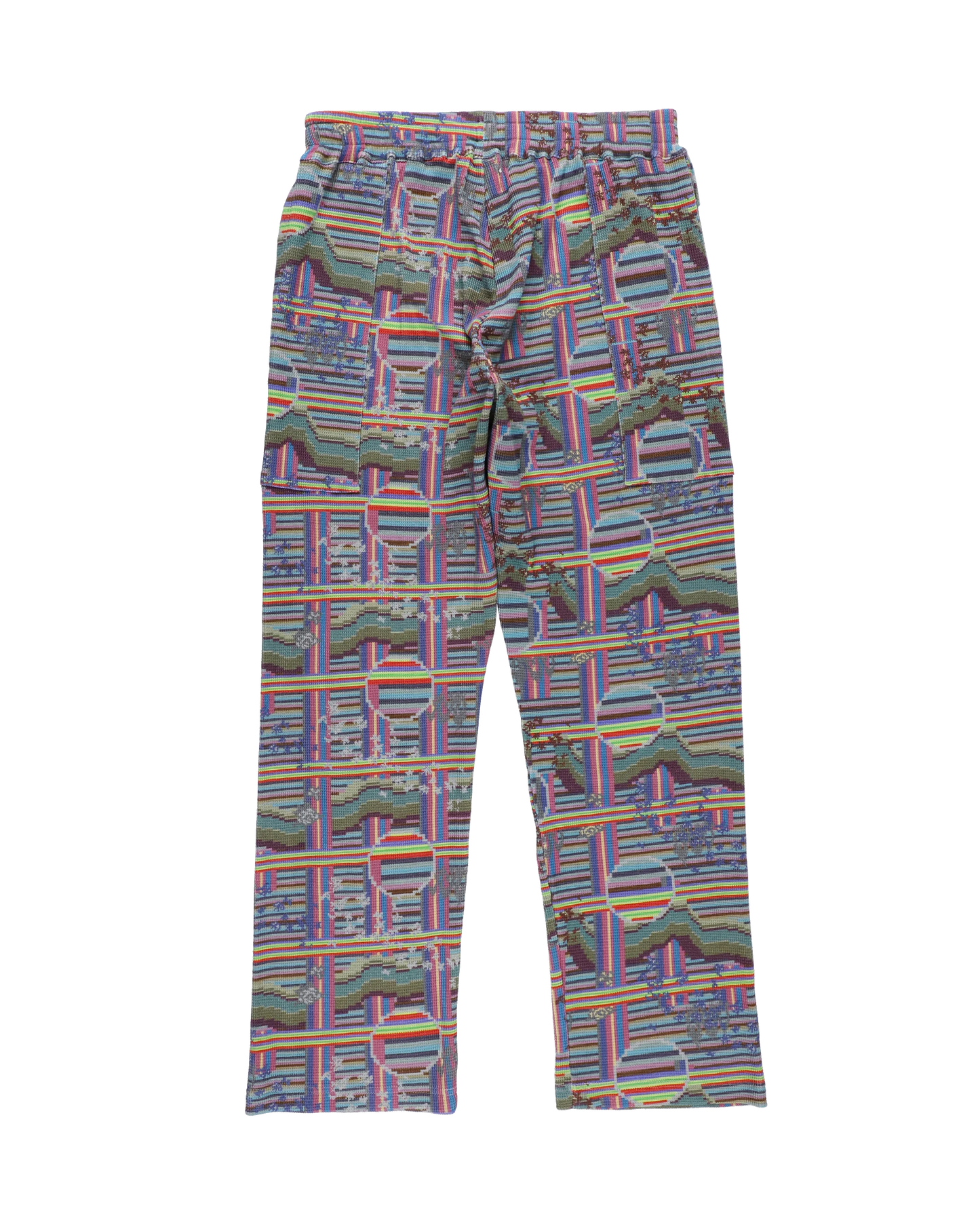 BORDER WAFFLE PANTS (RAINBOW)