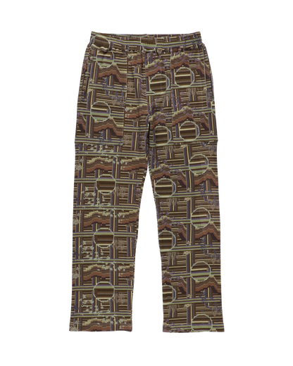 BORDER WAFFLE PANTS (SEPIA)