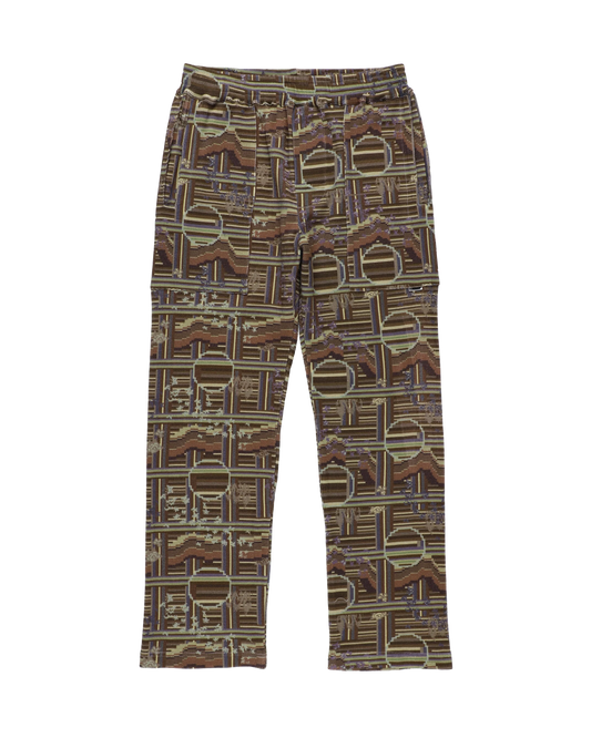 BORDER WAFFLE PANTS (SEPIA)