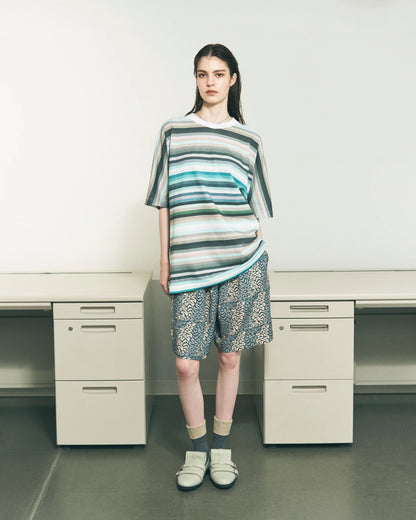 MONO SEAM BORDER T-SHIRT (SAX BORDER)