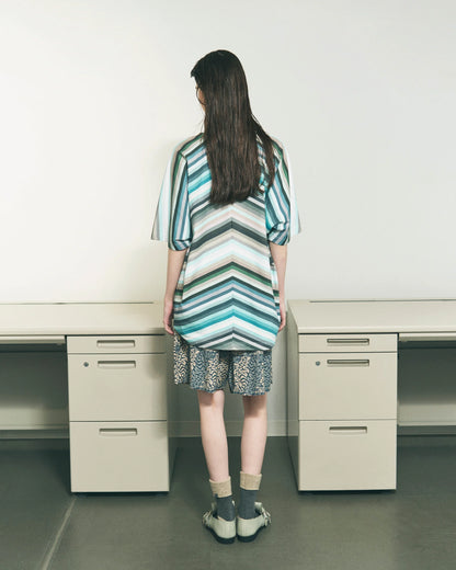 MONO SEAM BORDER T-SHIRT (SAX BORDER)