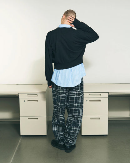 SLAB GAUZE KNIT BOLERO (BLACK)