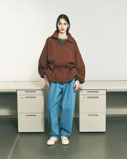 CRUSHED NYLON FULL PACK JACKET (BROWN)