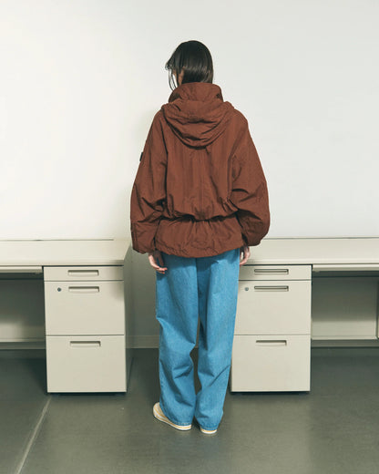 CRUSHED NYLON FULL PACK JACKET (BROWN)