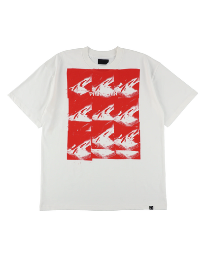 TOUCH T-SHIRT (WHITE x RED)