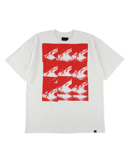TOUCH T-SHIRT (WHITE x RED)