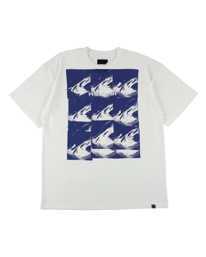 TOUCH T-SHIRT (WHITE x NAVY)