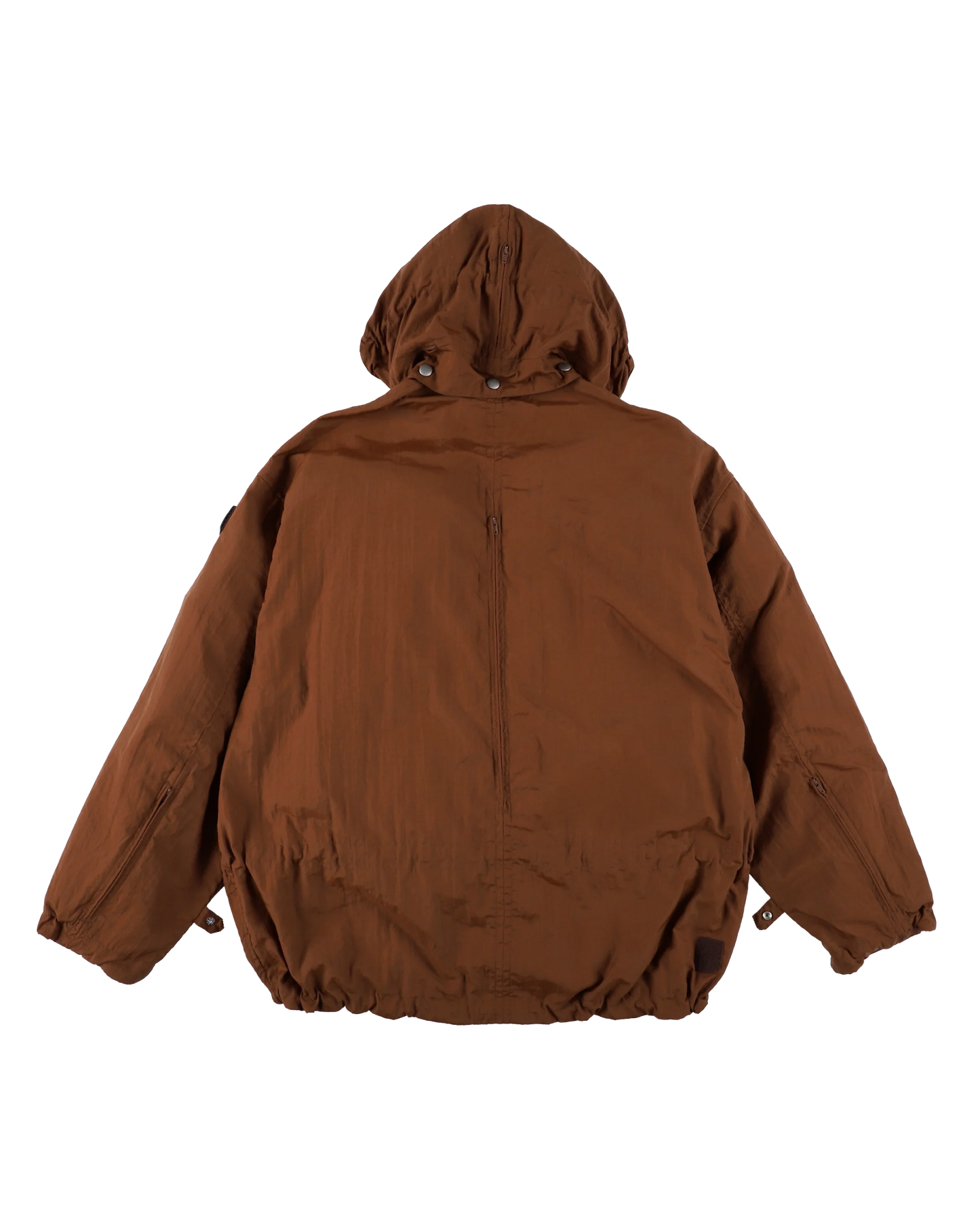CRUSHED NYLON FULL PACK JACKET (BROWN)
