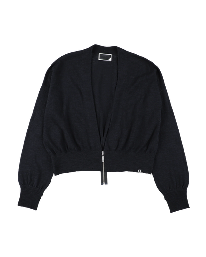 SLAB GAUZE KNIT BOLERO (BLACK)