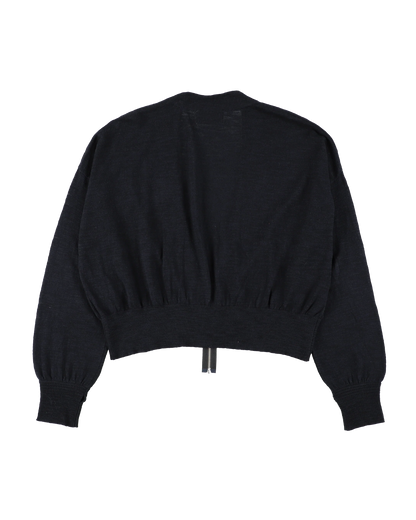 SLAB GAUZE KNIT BOLERO (BLACK)