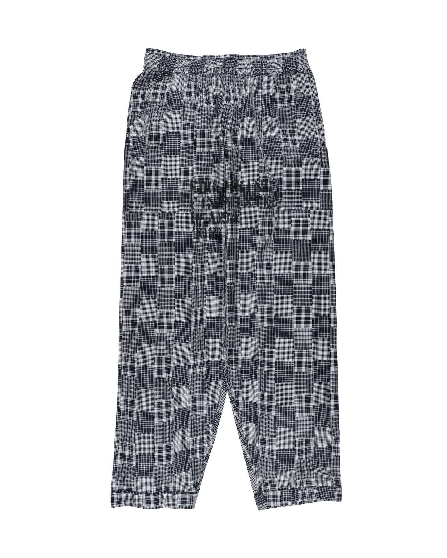 HAND-STENCILED NIGHT PANTS (BLACK)