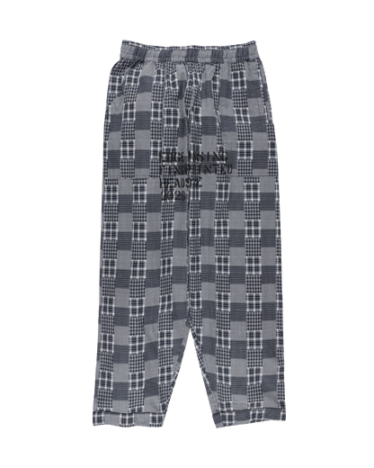 HAND-STENCILED NIGHT PANTS (BLACK)