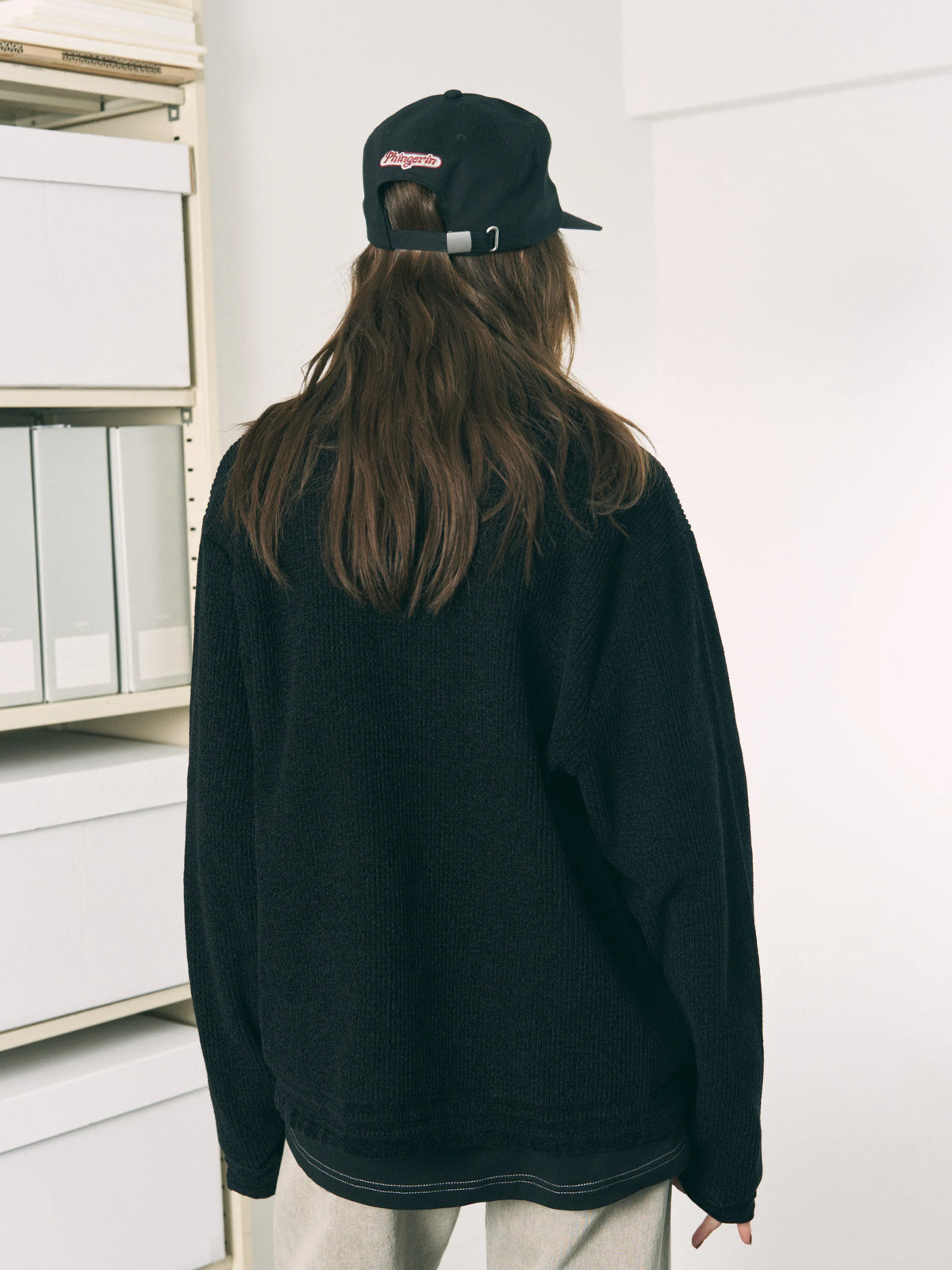 CORDY KNIT JACKET LIGHT (BLACK)