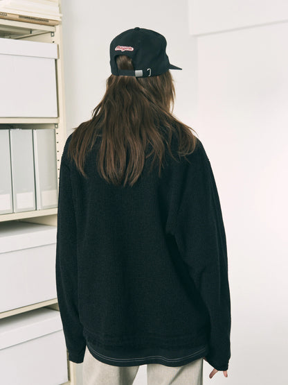 CORDY KNIT JACKET LIGHT (BLACK)