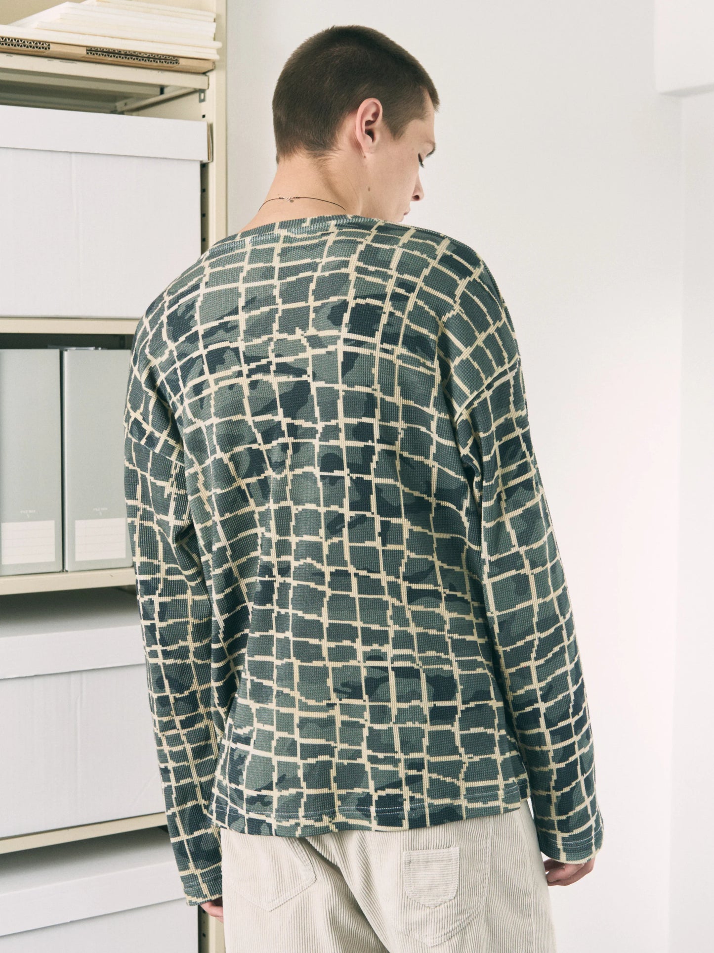 NET L/S WAFFLE THERMAL (BEIGE NET)