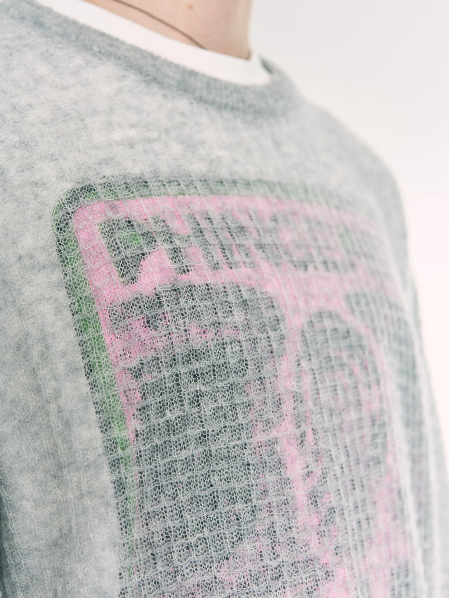 AIRY MERINO WAFFLE SWEATER (GRAY)