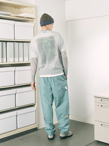 AIRY MERINO WAFFLE SWEATER (GRAY)