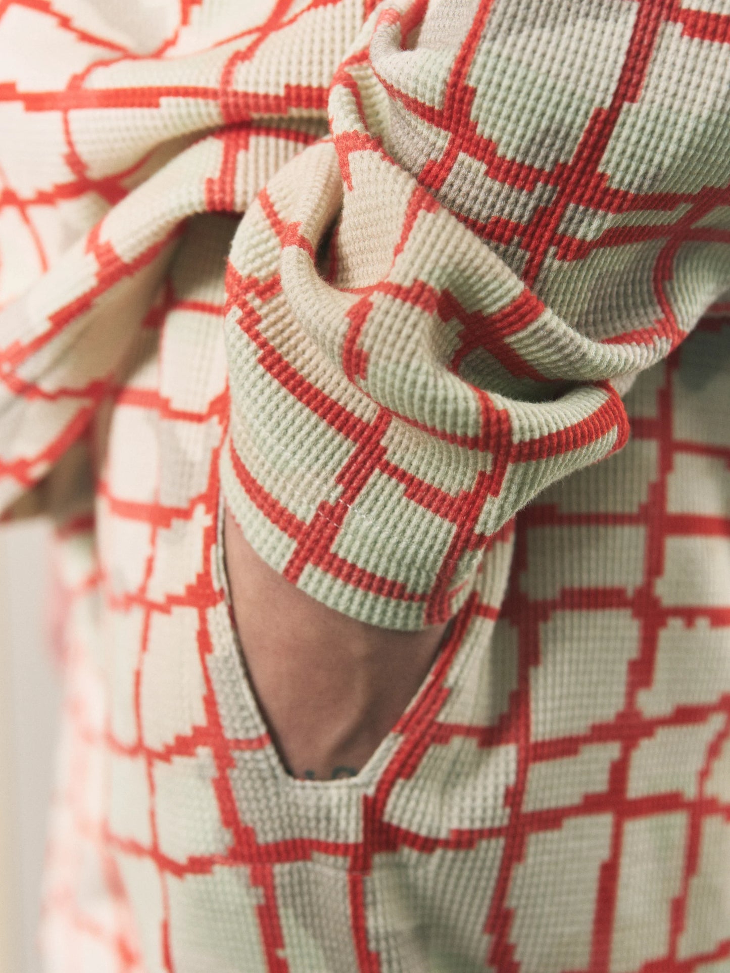 NET WAFFLE PANTS (RED NET)