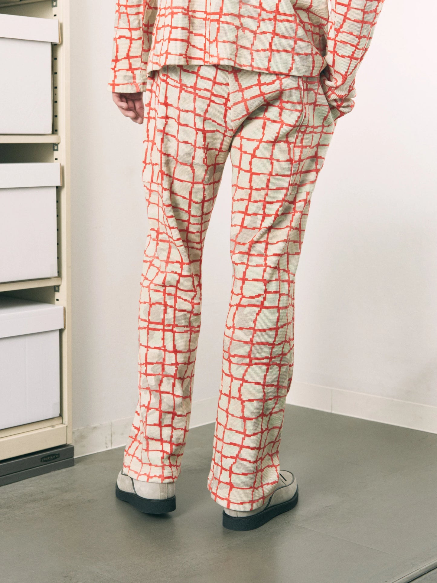 NET WAFFLE PANTS (RED NET)
